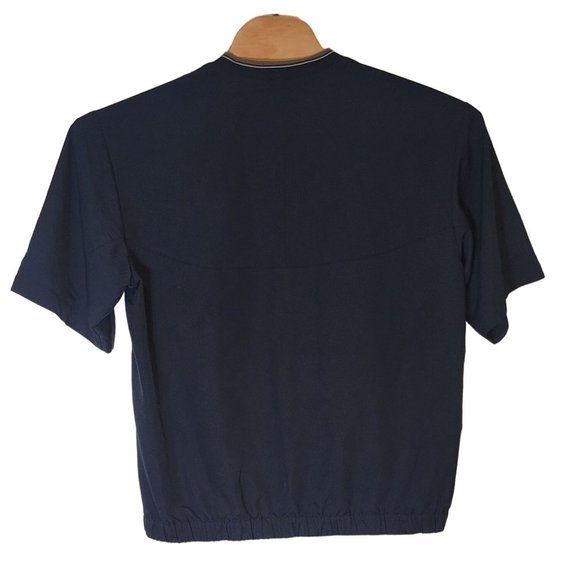 Nike Golf Wind Shirt V Neck Warm Up Jacket Size Medium Pull Over Blue Polyester - Picture 2 of 6